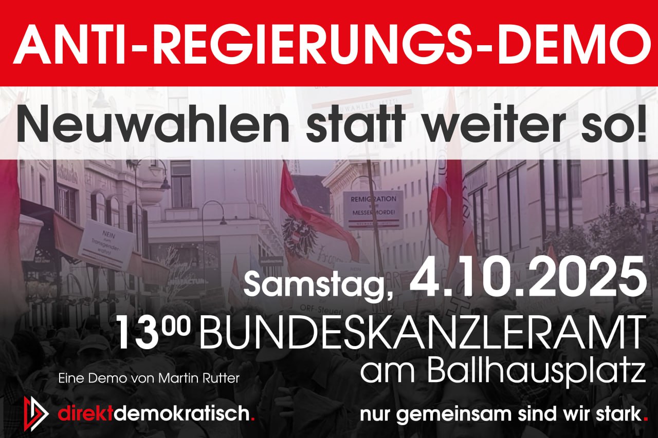 Neuwahlen statt weiter so - Demo am 04.10.2025