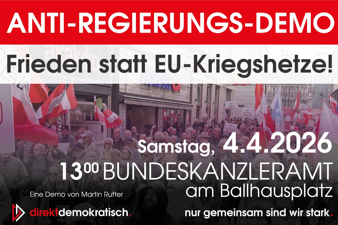 Anti-Regierungs-Demo am 4. April 2026 in Wien